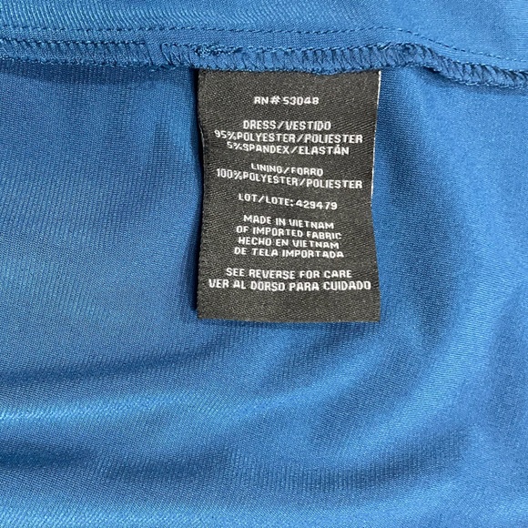 NWT Morgan & Co. Sequin A-Line Gown in Peacock Blue - Picture 14 of 15